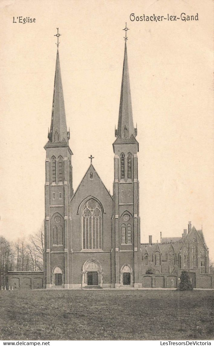 BELGIQUE - Vue Sur L'église - Oostacker Lez Gand - Vue Générale - De L'extérieure - Carte Postale Ancienne - Gent