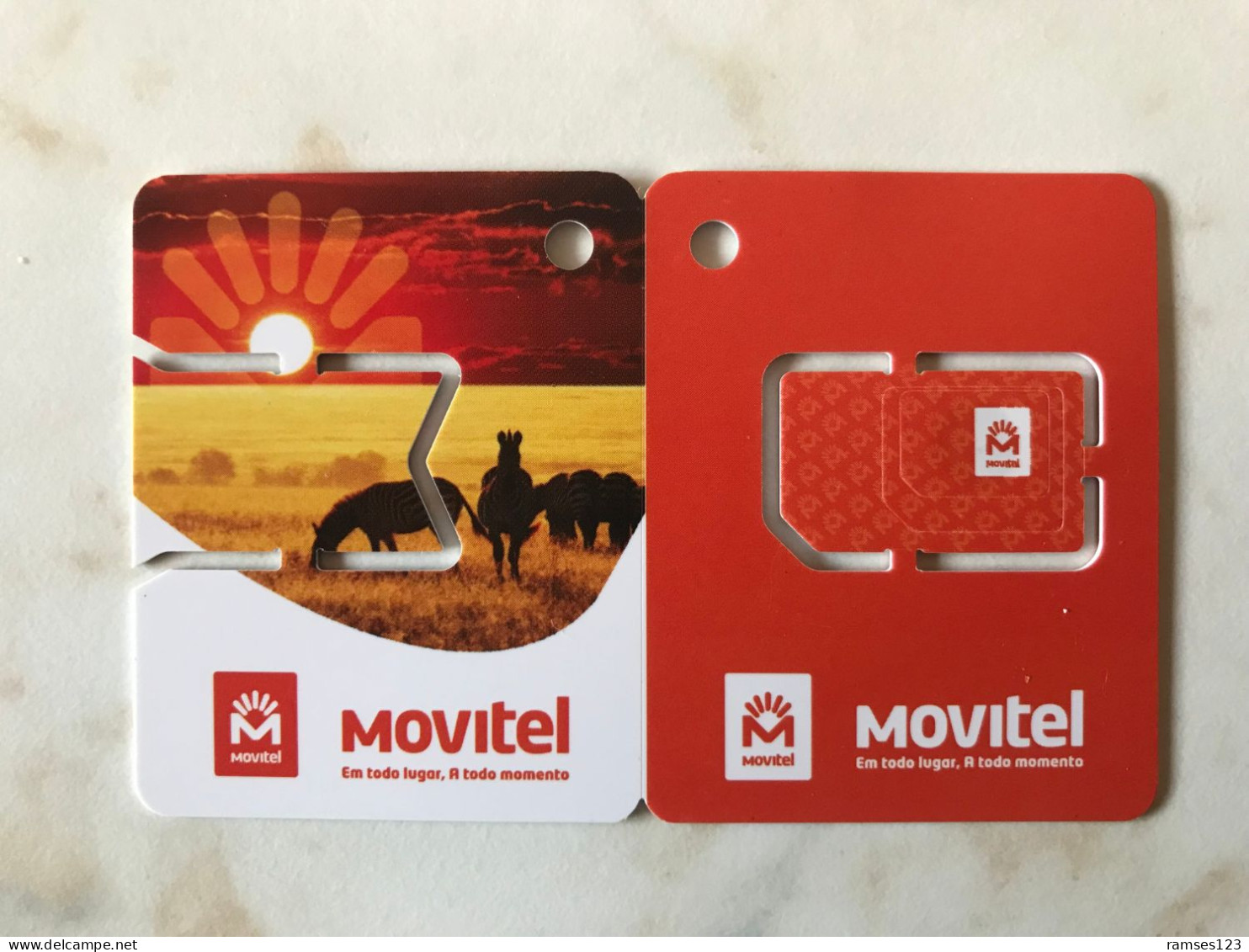 SIM   GSM DUMMY  MOVITEL MOZAMBIQUE   GIRAFFLE   CHEVEAUX MINT - Moçambique