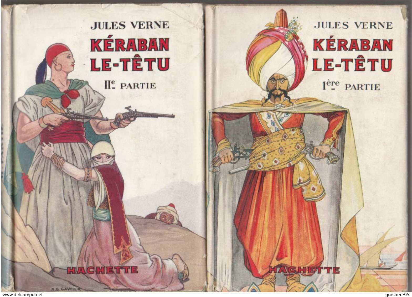 JULES VERNE KERABAN LE TETU 1er Et 2ieme Partie 1934 Avec Jaquettes - Biblioteca Verde