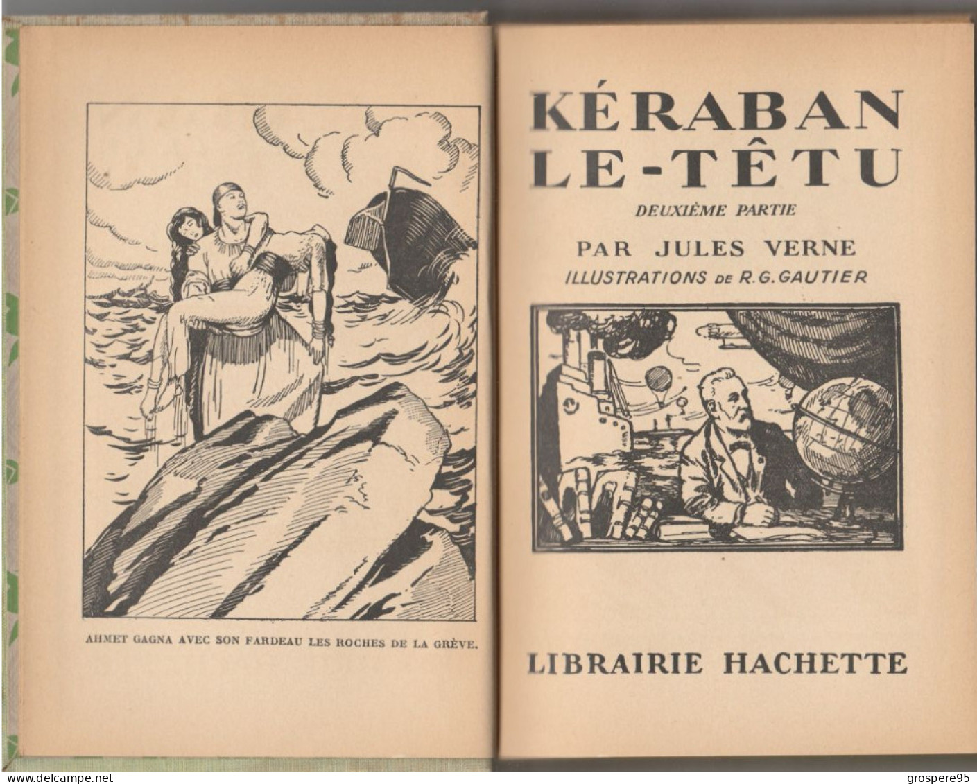 JULES VERNE KERABAN LE TETU 1er et 2ieme partie 1934 avec jaquettes