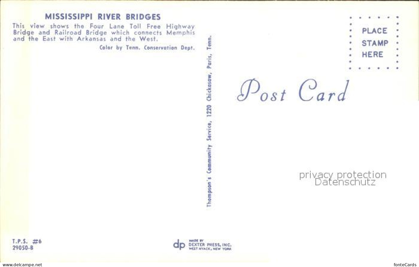 72444587 Memphis_Tennessee Mississippi River Bridges - Andere & Zonder Classificatie