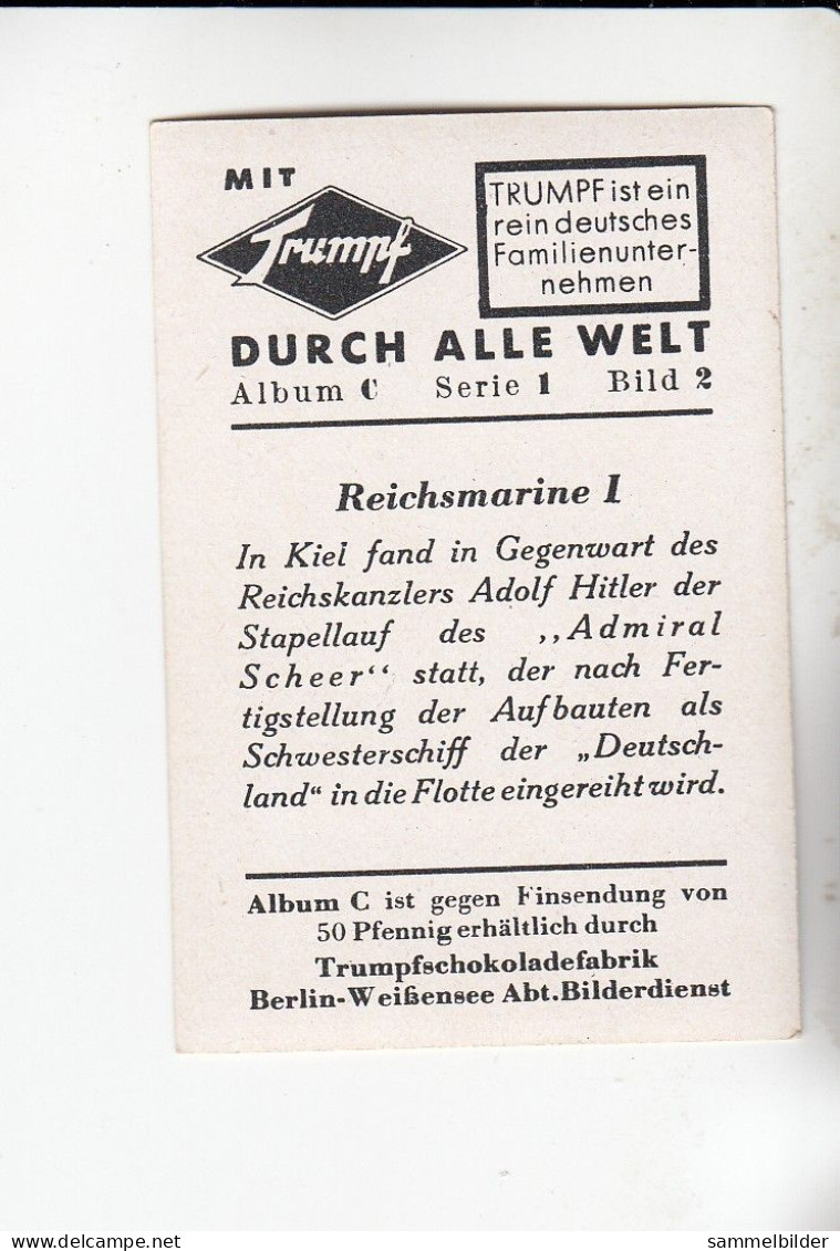 Mit Trumpf Durch Alle Welt  Reichsmarine I Stapellauf Admiral Scheer  C Serie 1# 2 Von 1934 - Other Brands