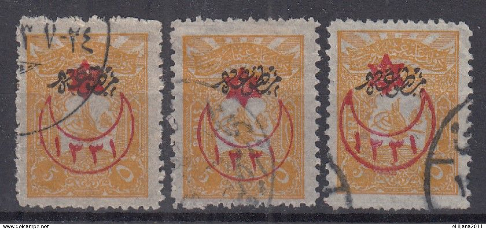 Turkey / Türkei 1915 ⁕ Overprint Year 1331 ( On Mi.124 ) Mi. 292 ⁕ 3v Used - Usados