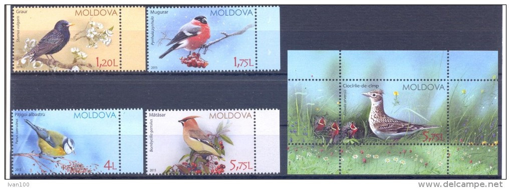 2015. Moldova, Birds Of Moldova, Set + S/s, Mint/** - Moldawien (Moldau)