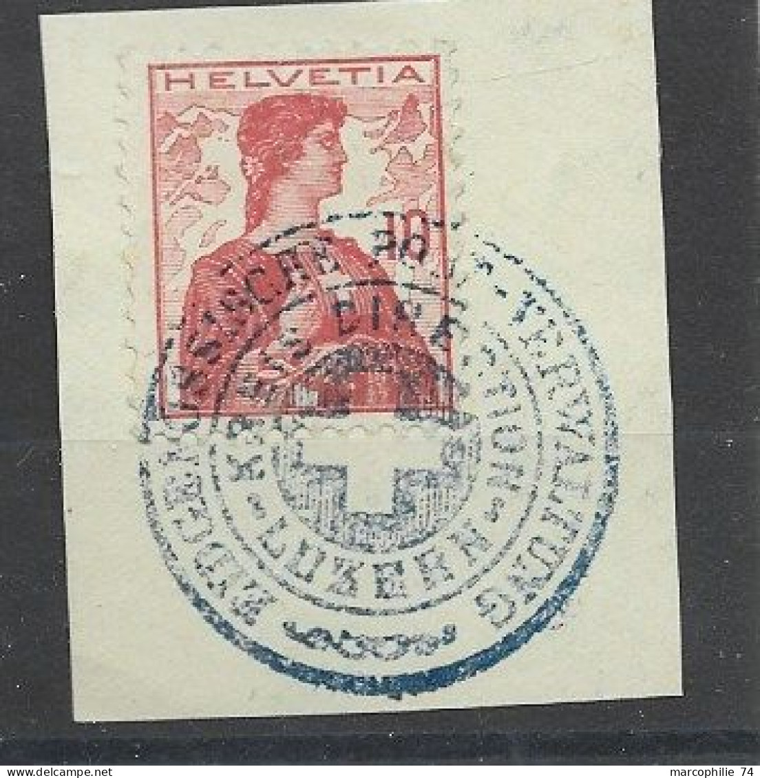 HELVETIA SUISSE 10C  KREIS DIRECTION LUZERN   FRAGMENT - Covers & Documents