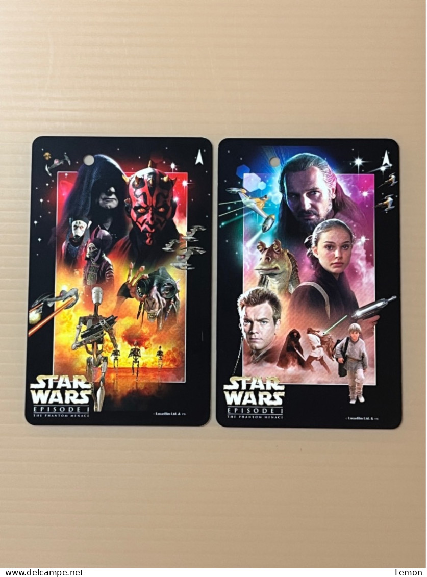 Singapore SMRT TransitLink Metro Train Subway Ticket Card, STAR WARS, Set Of 2 Used Cards - Singapur