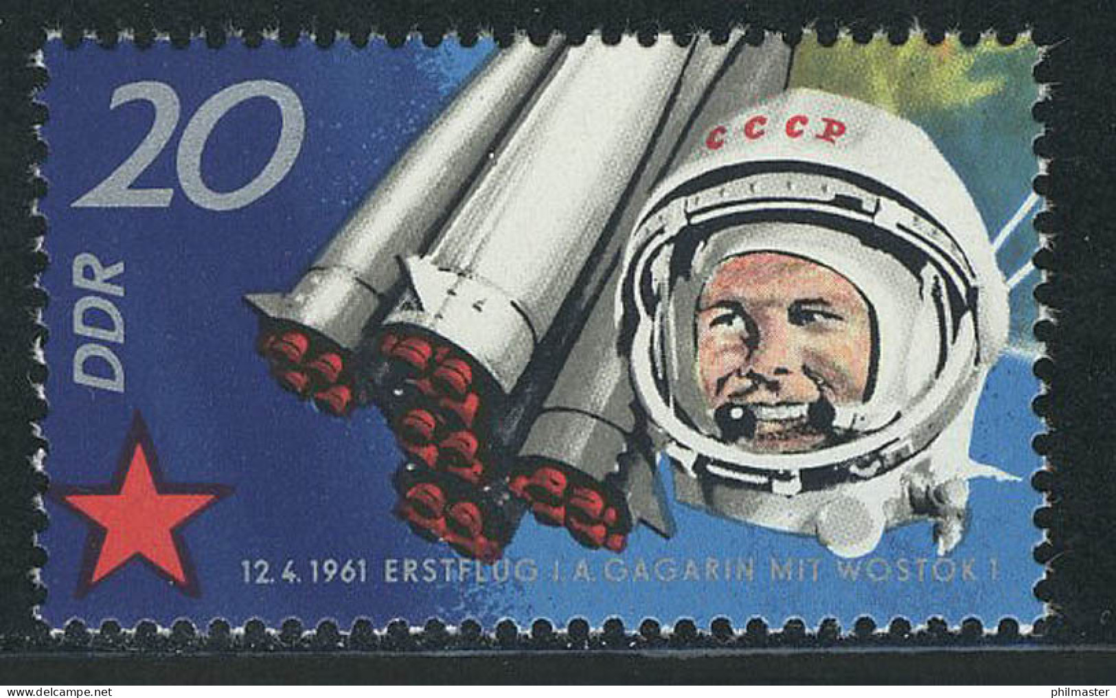 1642 Sowjetische Weltraumflüge 20 Pf ** Postfrisch - Neufs