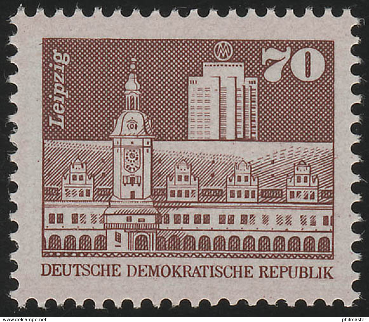 2602w Aufbau In Der DDR/klein 70 Pf, Papier W, ** - Neufs