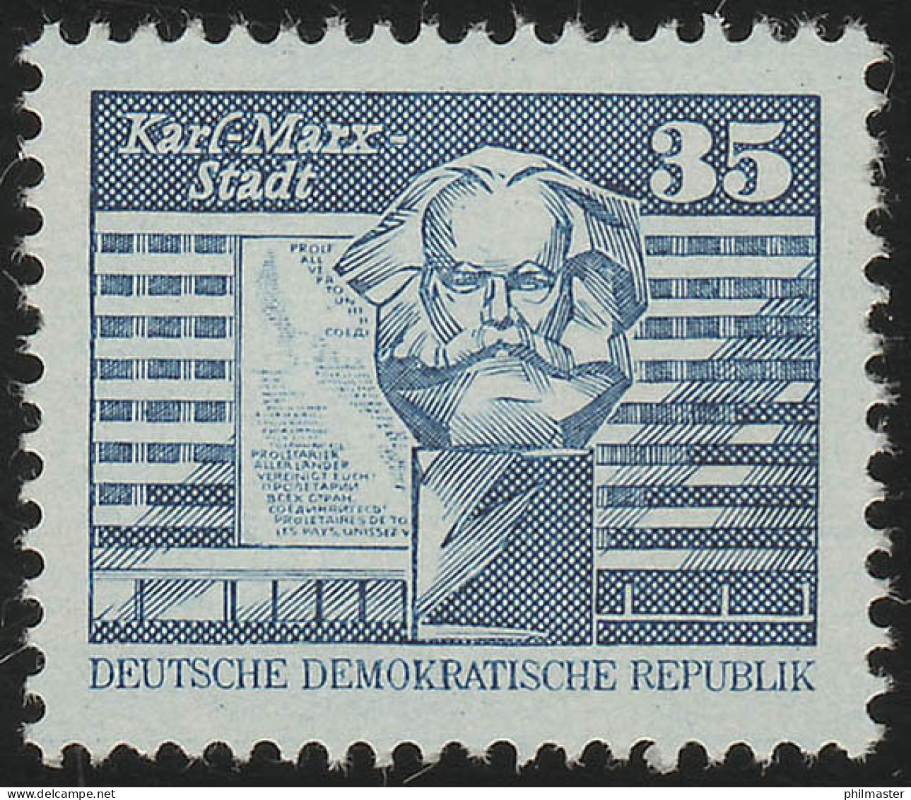 2506v Aufbau In Der DDR/klein 35 Pf, Papier V, ** - Neufs