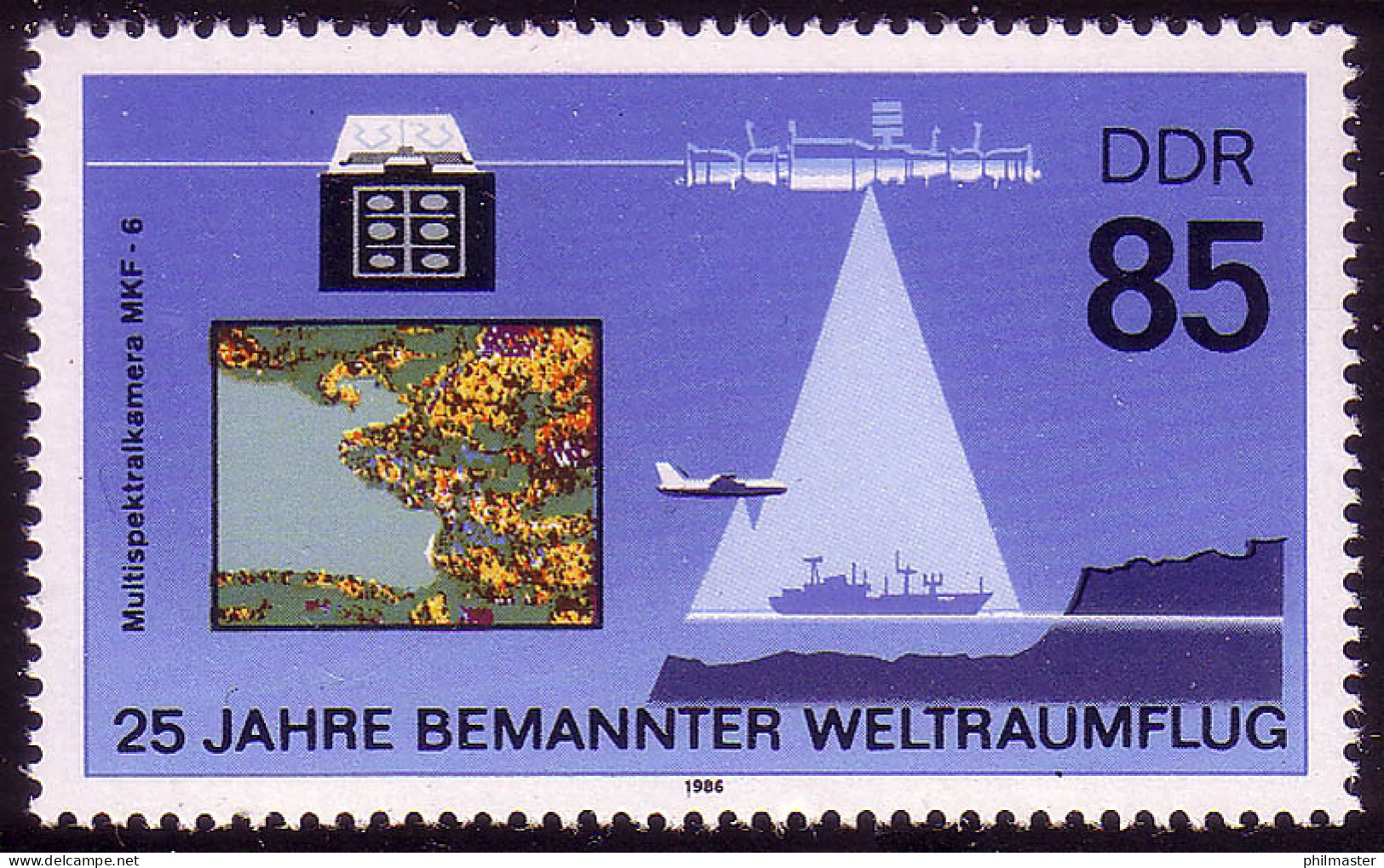 3008 Bemannter Raumflug 85 Pf Multispektralkamera ** - Neufs