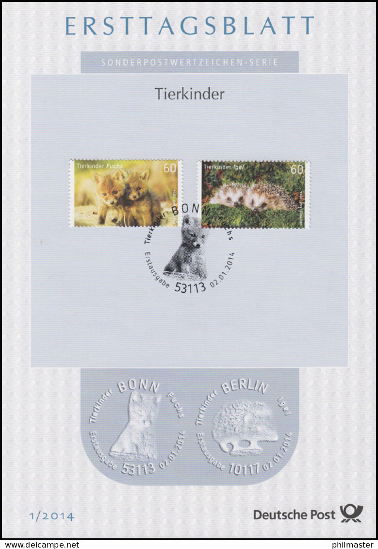 Ersttagsblätter ETB Bund Jahrgang 2014 Nr. 1 - 47 + 2 Komplett - Sonstige & Ohne Zuordnung