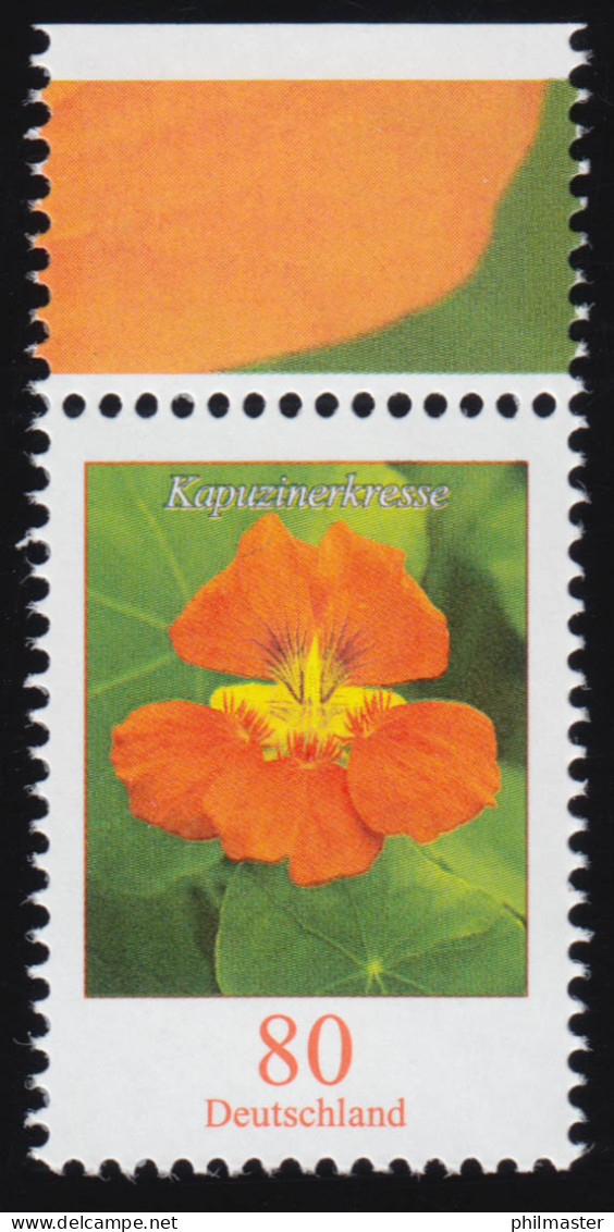 3469 Blume Kapuzinerkresse 80 Cent, Nassklebend Aus 10er-Bogen, ** Postfrisch - Ungebraucht