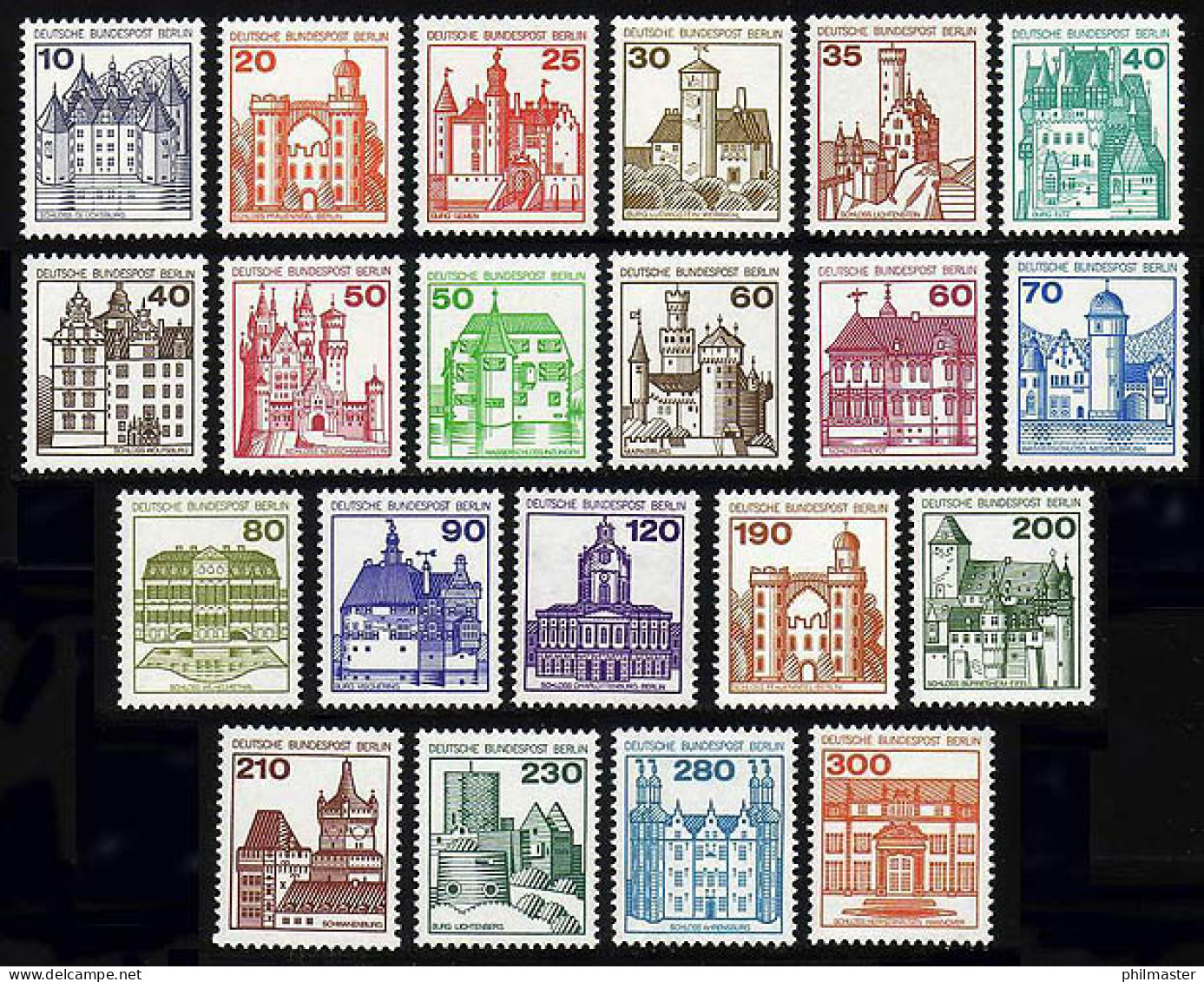 532ff BuS 21 Werte Komplett, Satz ** Postfrisch - Unused Stamps