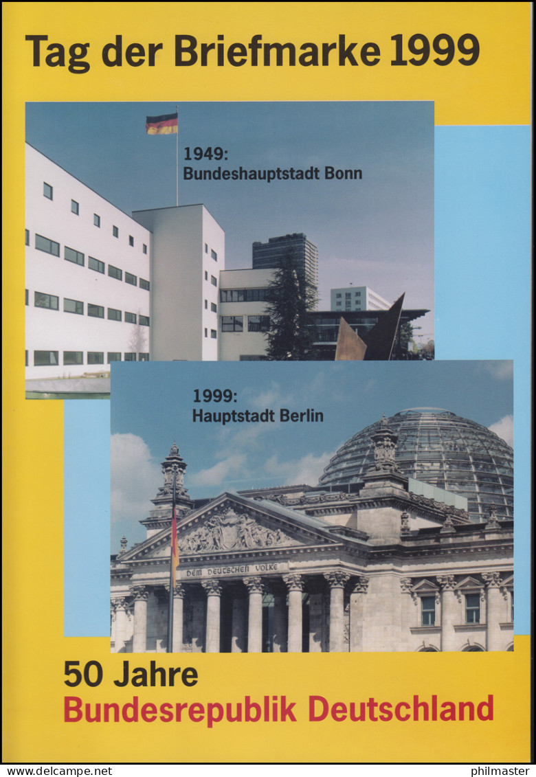 BDPh-Belegemappe Tag Der Briefmarke 1999: 50 Jahre Bundesrepublik Deutschland - Privées & Locales