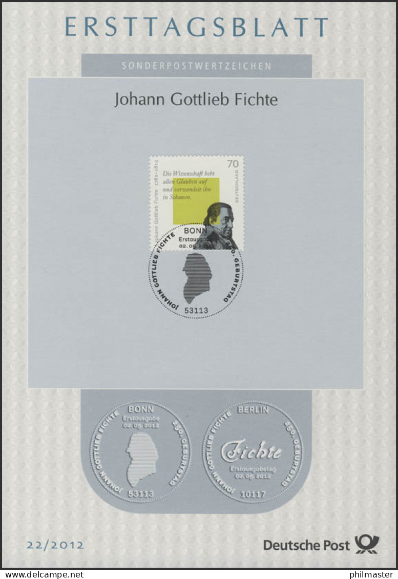 ETB 22/2012 Johann Gottlieb Fichte, Philosoph - 2011-…