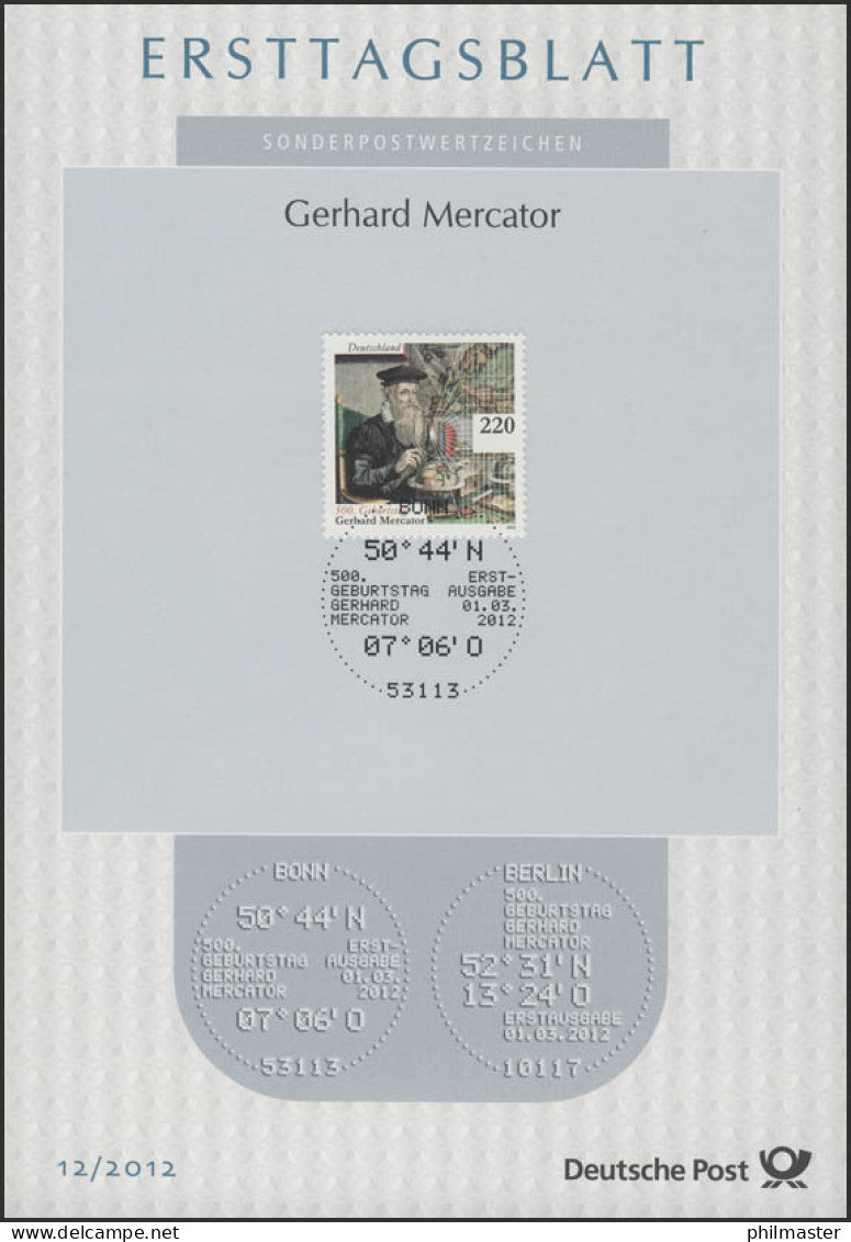 ETB 12/2012 Gerhard Mercator, Kartograph - 2011-…