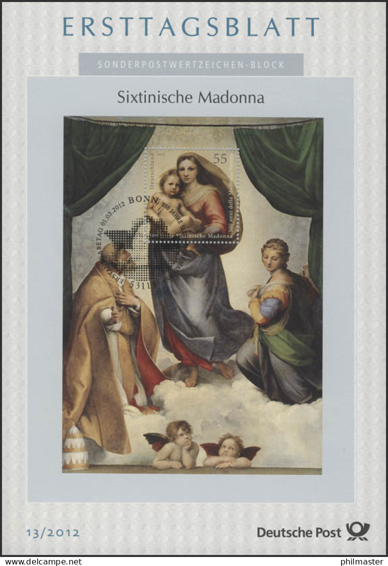 ETB 13/2012 Block 79 Sixtinische Madonna, Gemälde Von Raffael - 2011-…