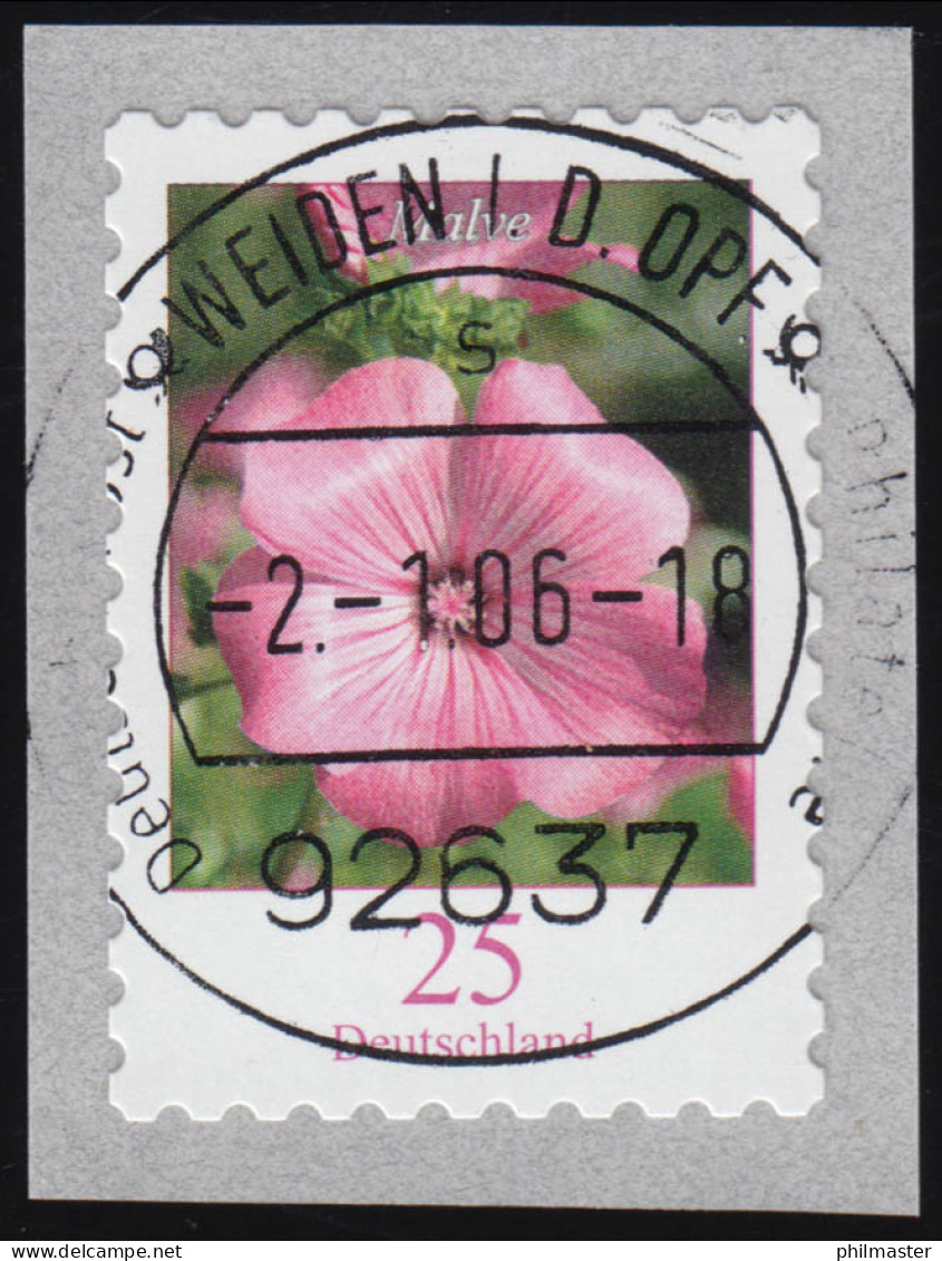 2513 Blumen 25 C SELBSTKLEBEND, ET-O Weiden 2.1.2006 - Used Stamps