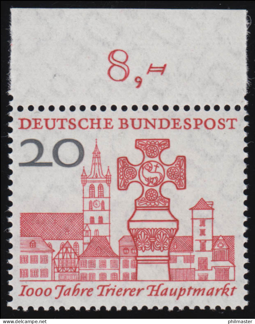 290 Trierer Hauptmarkt ** Oberrand - Unused Stamps