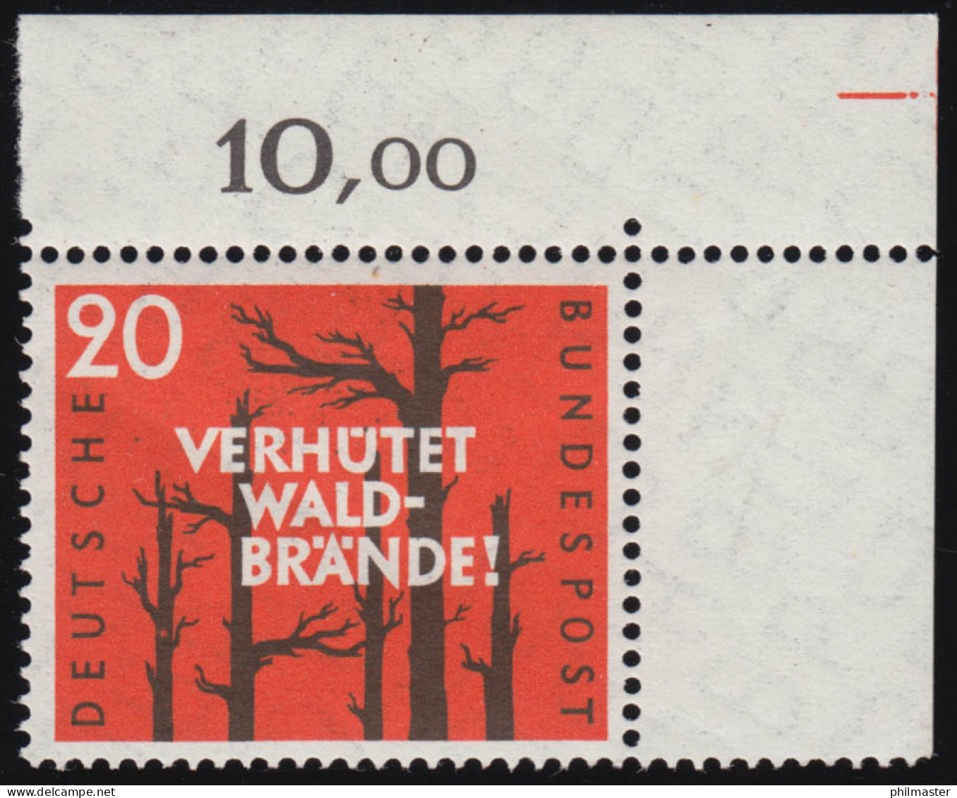 283 Waldbrandverhütung ** Ecke O.r. Dg-1+ - Unused Stamps