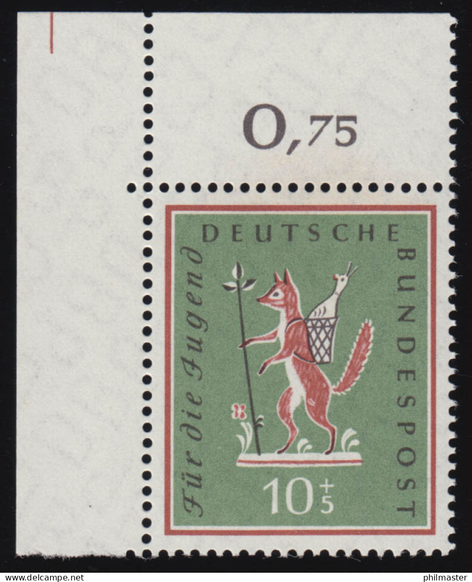 286 Jugend Volkslieder 10+5 Pf ** Ecke O.l. 1-dg+ - Unused Stamps