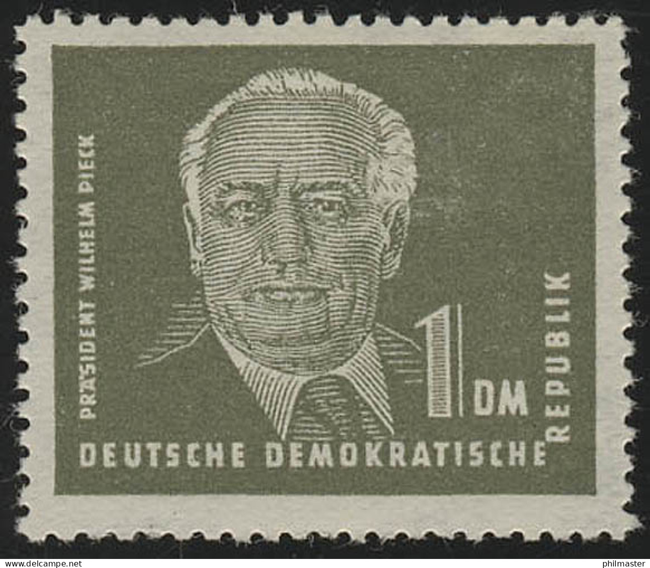 325z XII Wilhelm Pieck 1 DM Wz.2 XII ** Postfrisch Geprüft - Unused Stamps