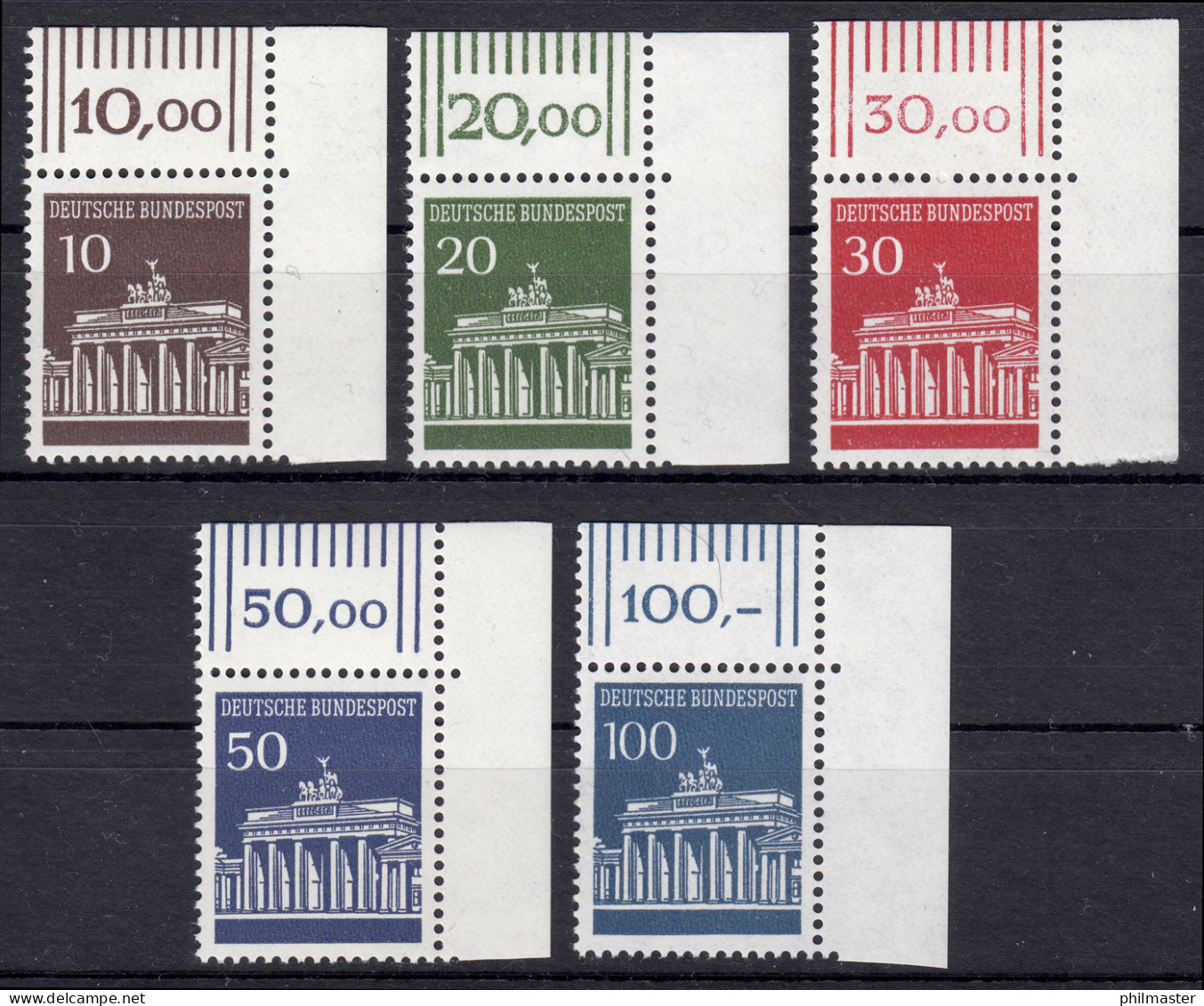 506-510 Brandenburger Tor, Ecke O.r. Satz ** - Unused Stamps