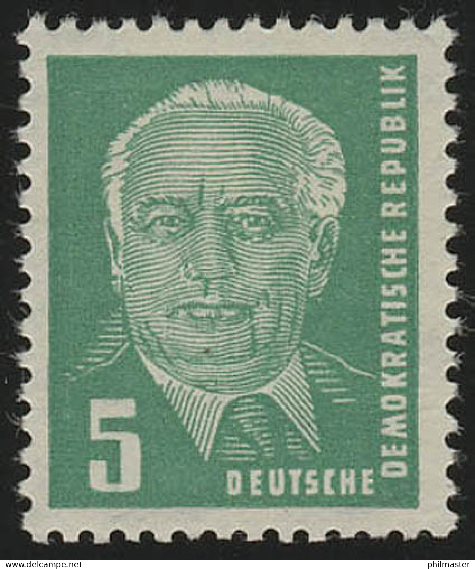 322za XII Wilhelm Pieck 5 Pf Wz.2 XII ** Postfrisch Geprüft - Unused Stamps