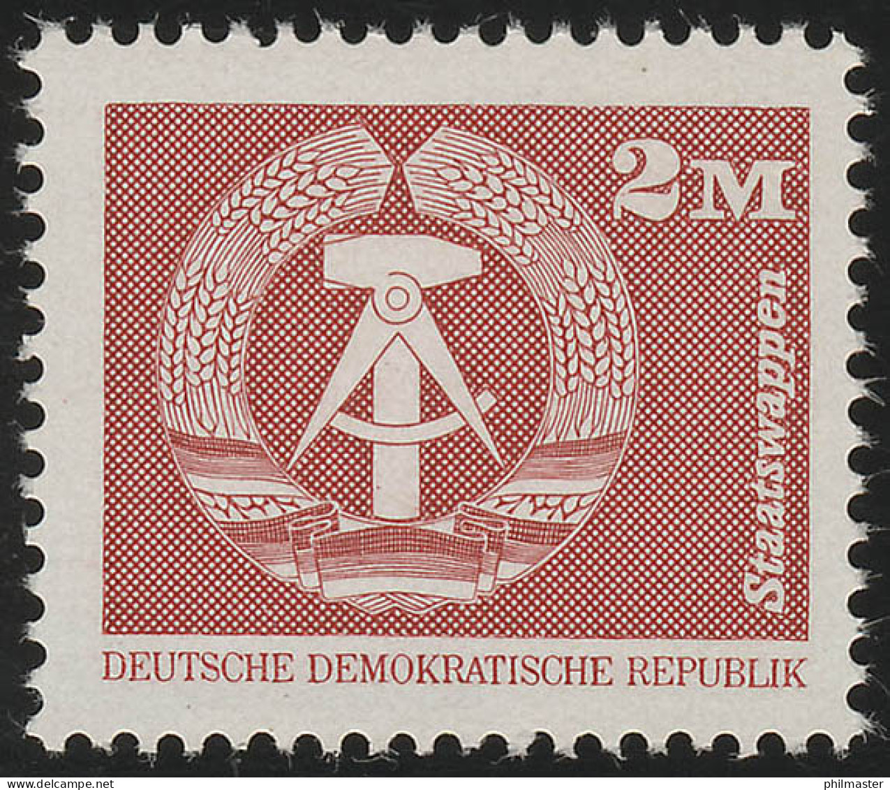 2550v Aufbau In Der DDR/klein 2 M, Papier V, ** - Unused Stamps