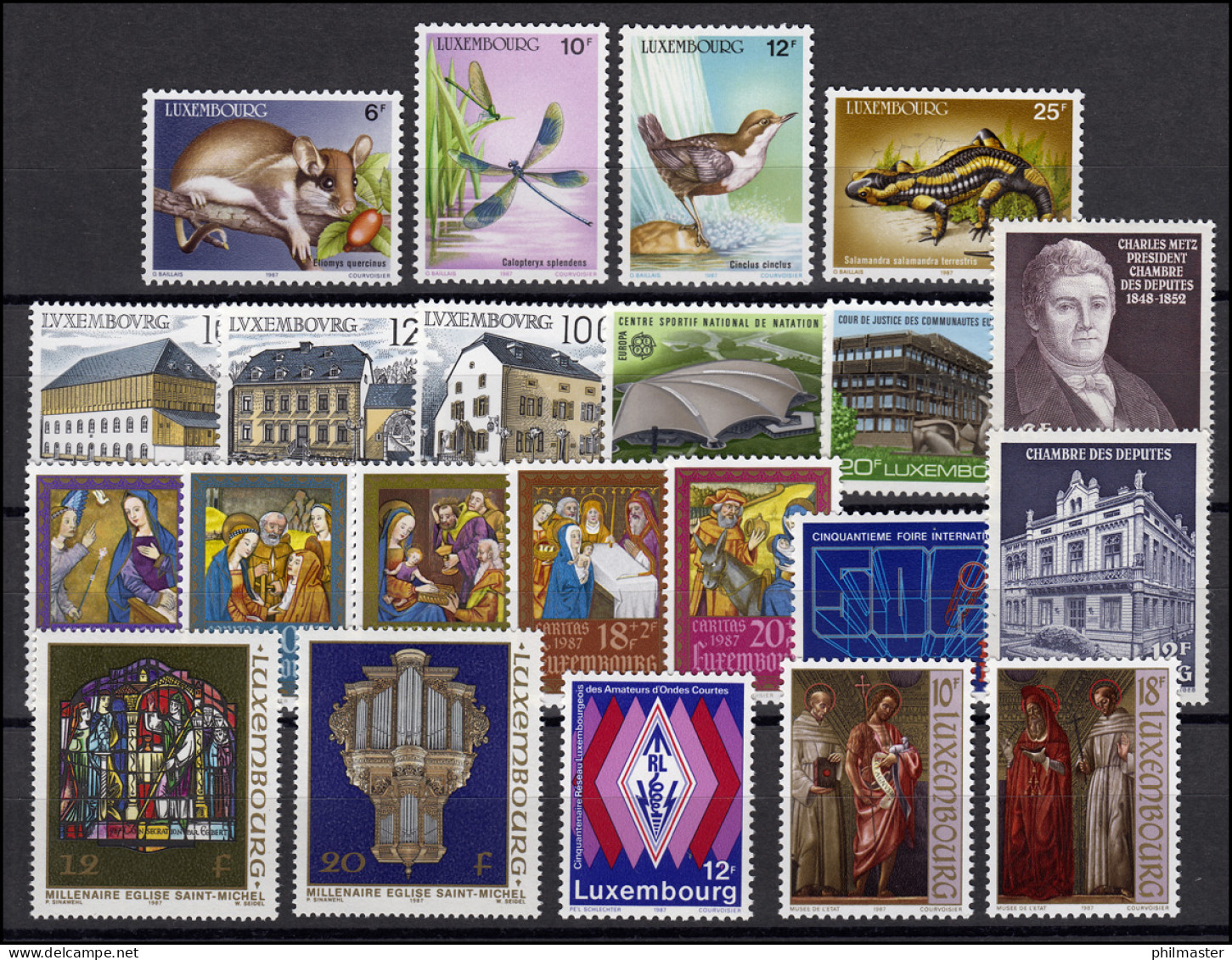 1168-1189 Luxemburg Jahrgang 1987 Komplett, Postfrisch - Sonstige & Ohne Zuordnung