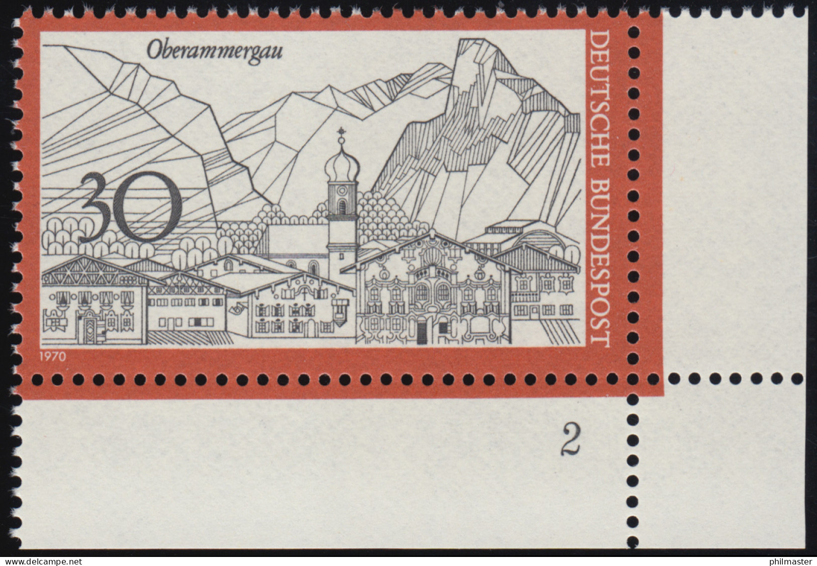 622 Fremdenverkehr Oberammergau ** FN2 - Unused Stamps