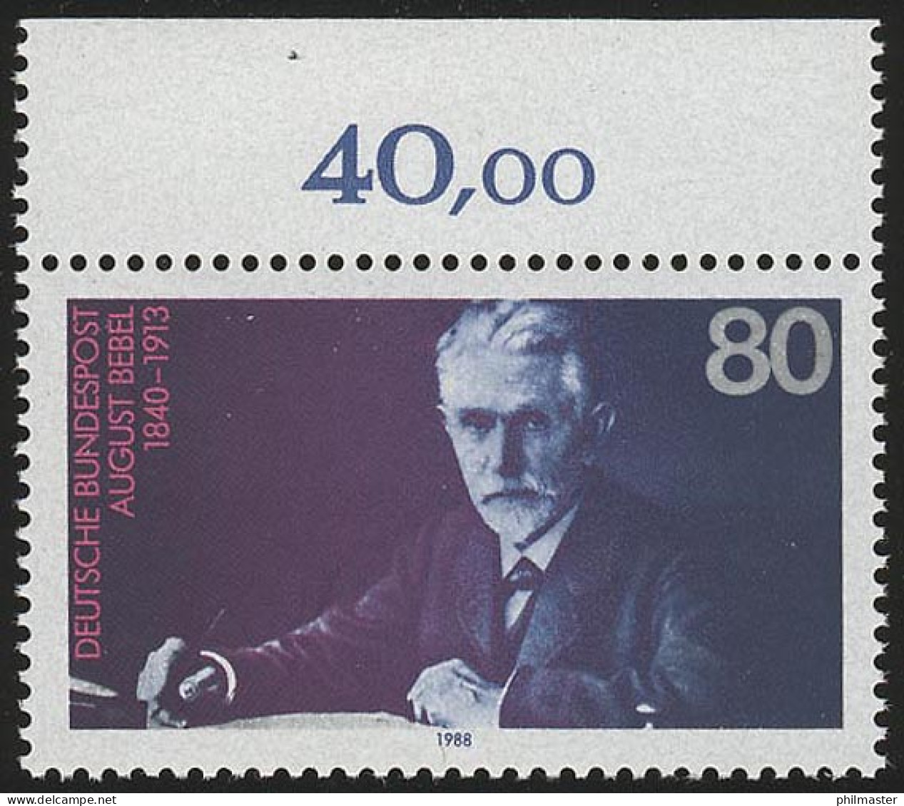 1382 August Bebel ** Oberrand - Unused Stamps