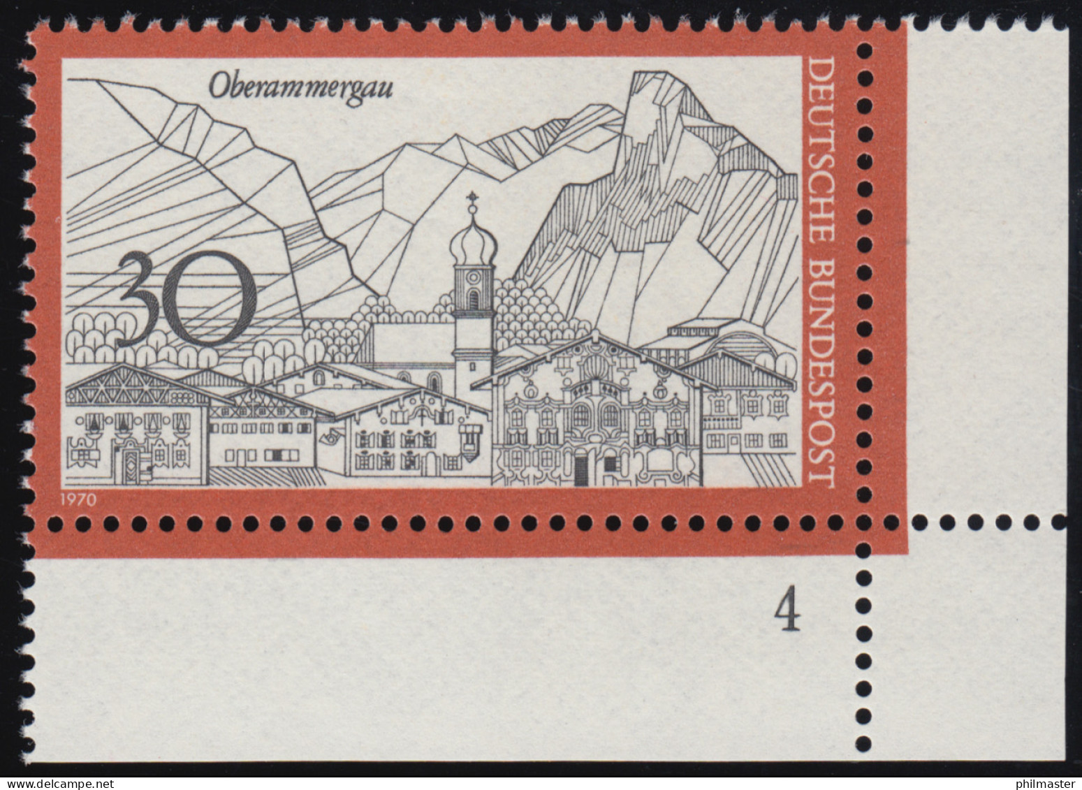 622 Fremdenverkehr Oberammergau ** FN4 - Unused Stamps