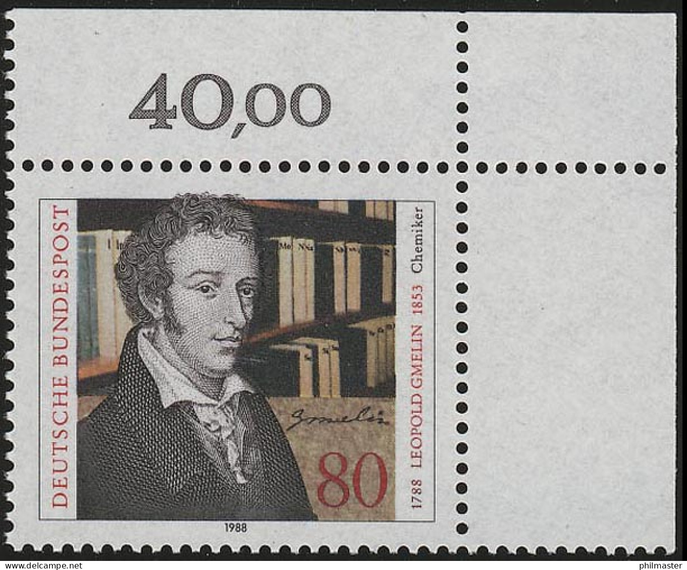 1377 Leopold Gmelin ** Ecke O.r. - Unused Stamps