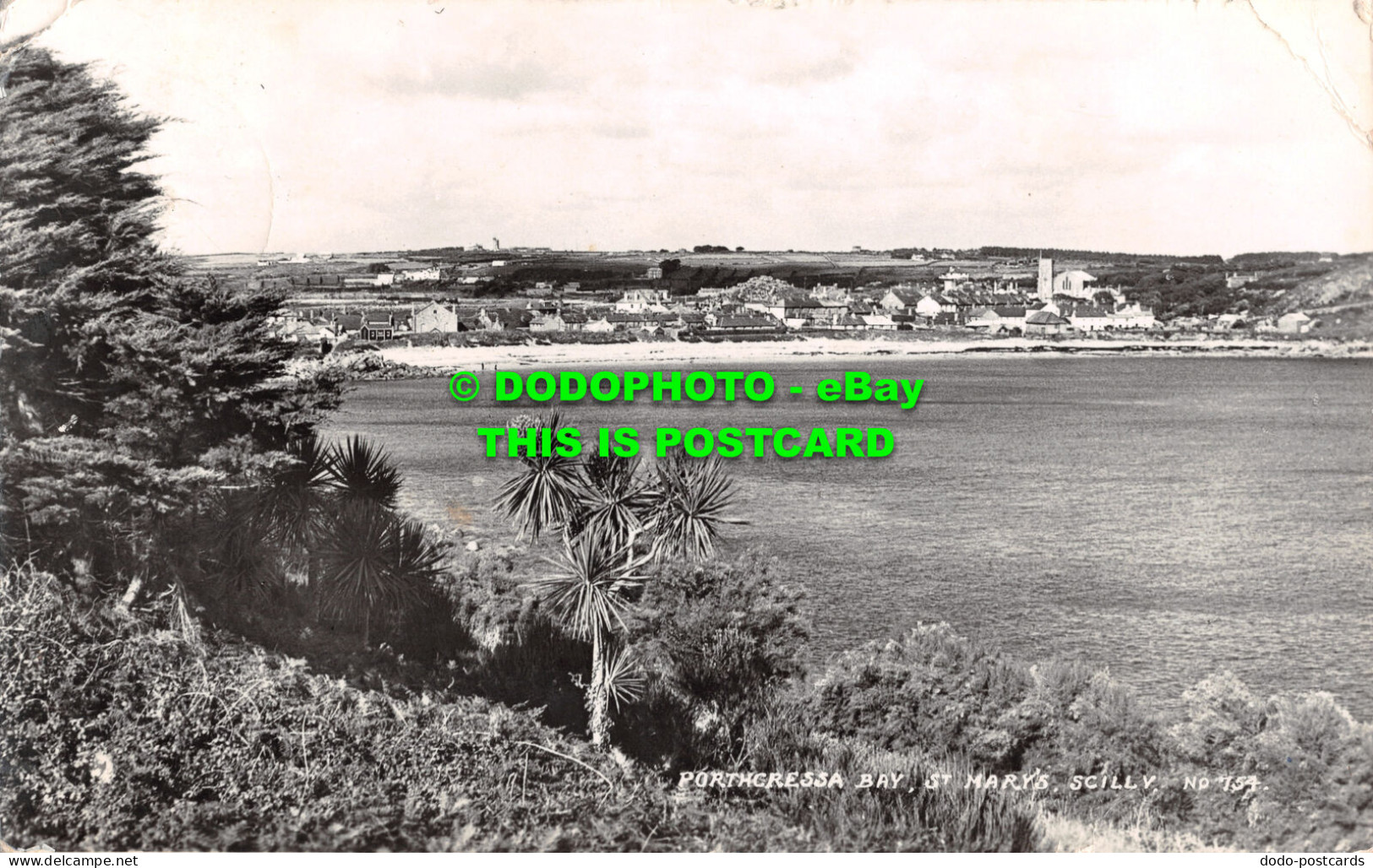 R485312 Porthcressa Bay. St. Marys. Scilly. No. 754. James Gibson. RP. 1955 - Mondo