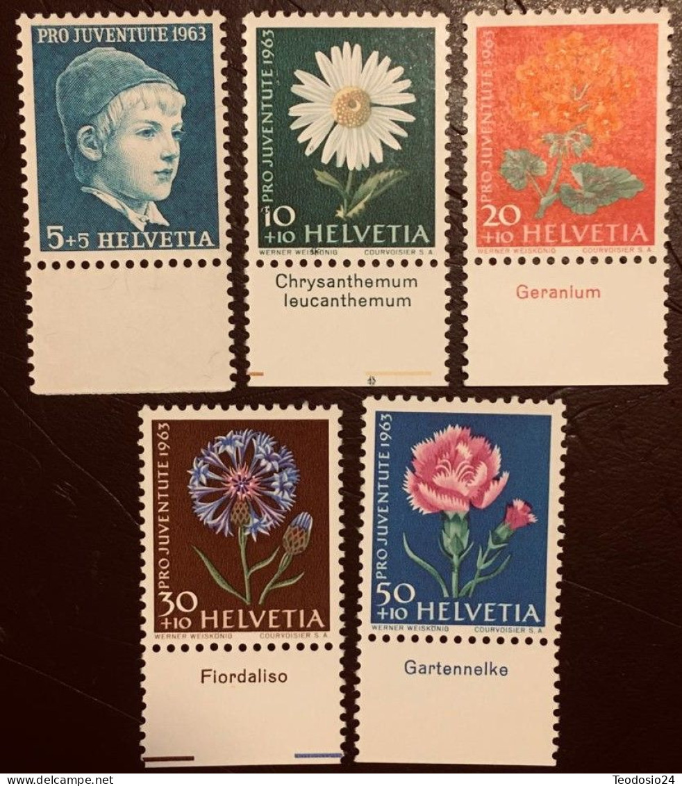 Suiza 1963 SUISSE Yv N°721/25 ** - Unused Stamps