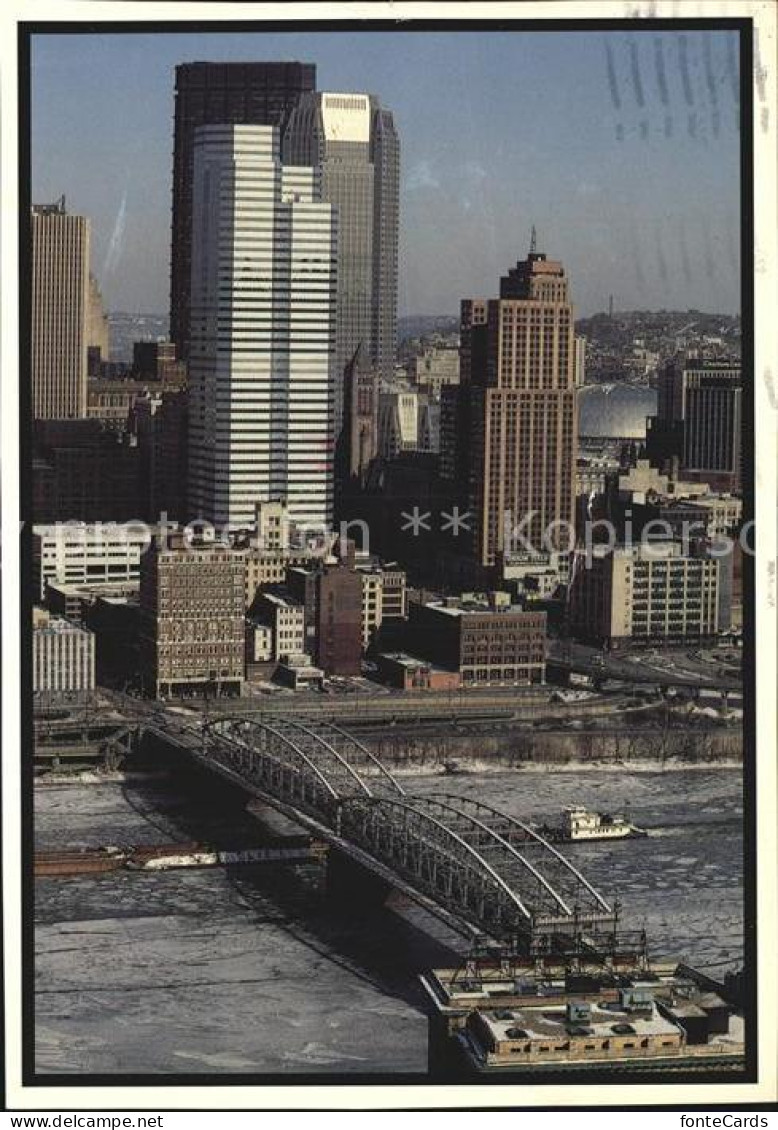 72434234 Pittsburg_Missouri Winter On Monongahela River At Smithfield Street Bri - Otros & Sin Clasificación