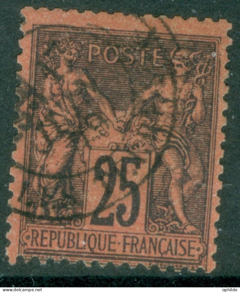 France   91  Ob   TB  - 1876-1898 Sage (Type II)