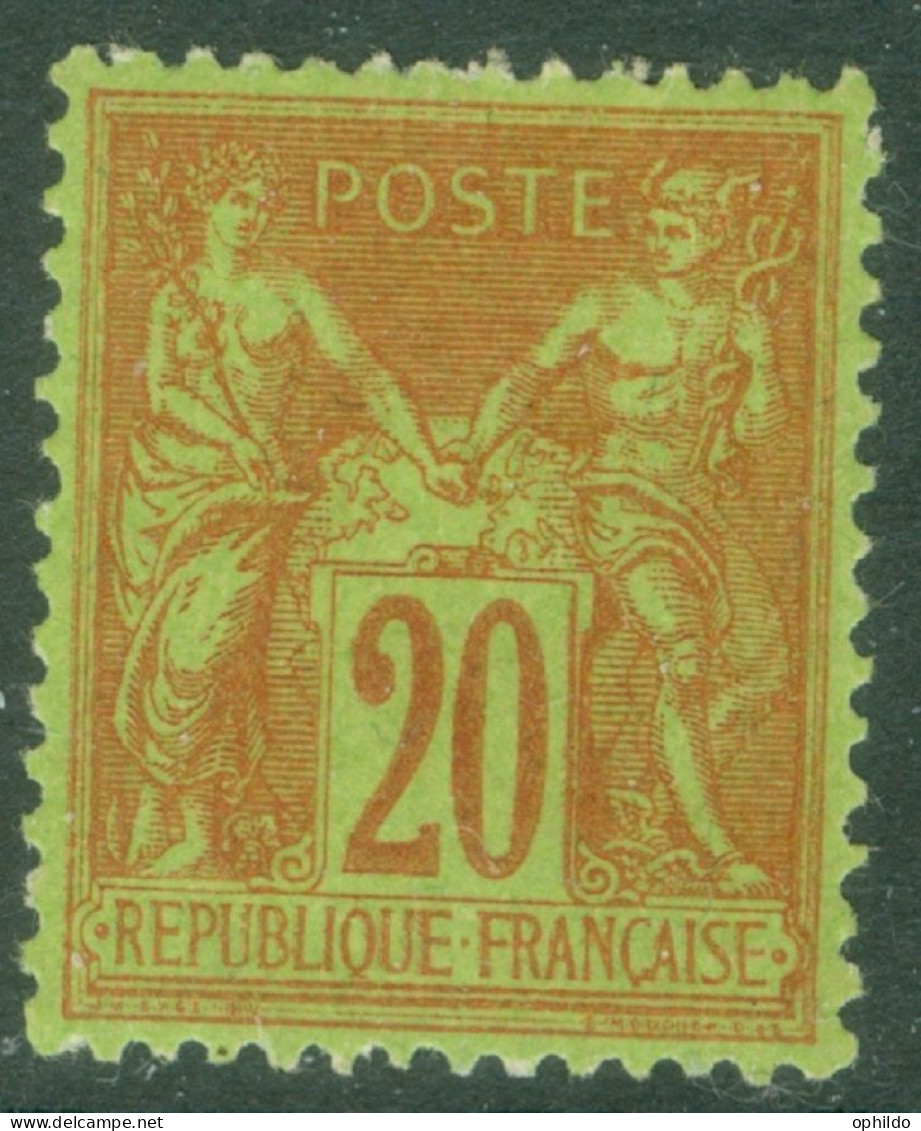 France   96  *  TB Et  Tres Bon Centrage  - 1876-1898 Sage (Type II)