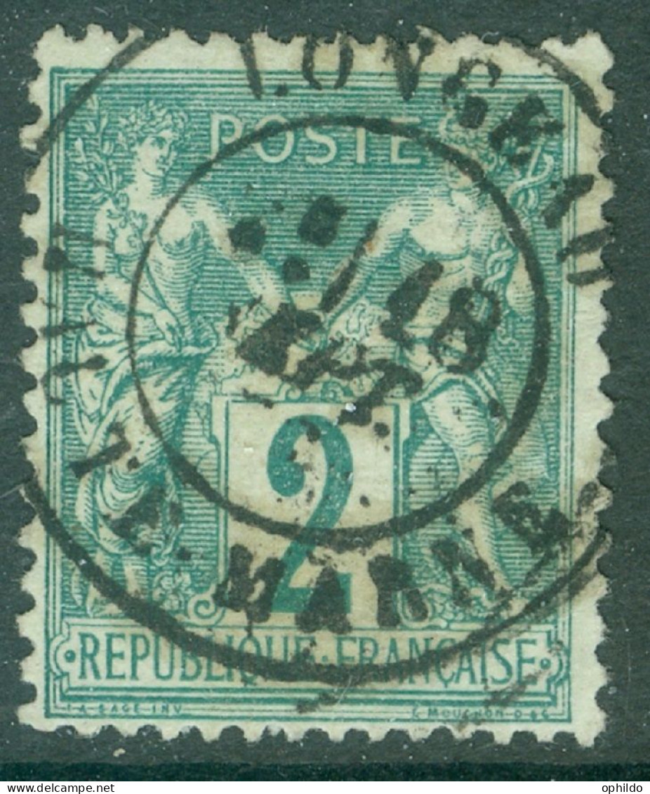 France   74  Ob  TB  Obli  Longeau Haute Marne - 1876-1898 Sage (Type II)