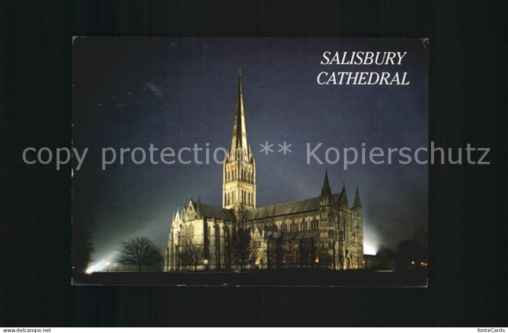 72431613 Salisbury Wiltshire Kathedrale Nacht Salisbury - Altri & Non Classificati