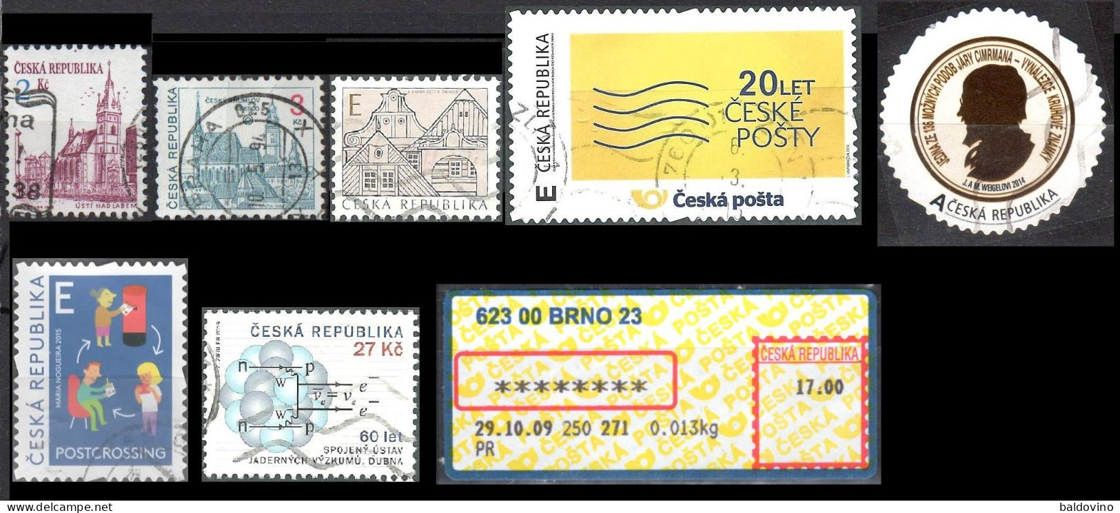 Rep. Ceca 1993/2016 7 Valori + 2009 Etichetta Automatica BRNO - Usati