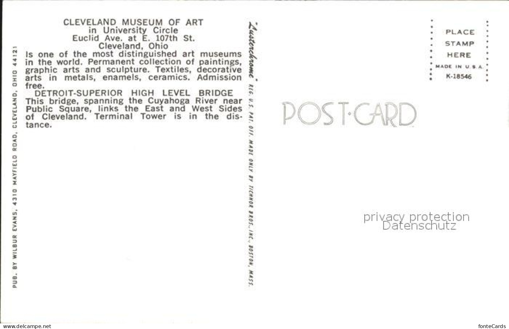 72424554 Cleveland Ohio Kunstmuseum  Cleveland - Other & Unclassified