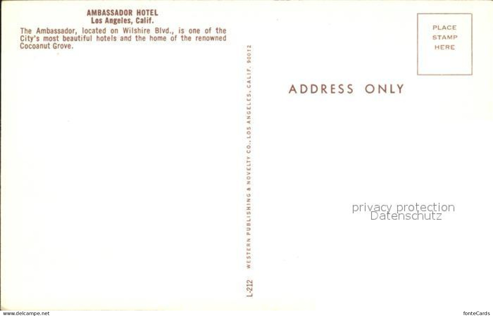 72424291 Los_Angeles_California Ambassador Hotel - Other & Unclassified