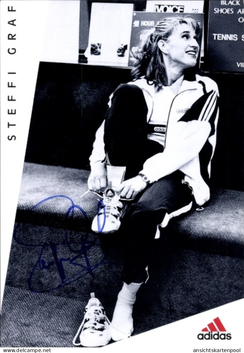 CPA Tennisspielerin Steffi Graf, Portrait, Autogramm - Other & Unclassified