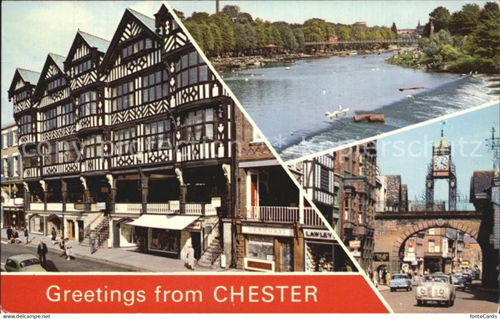 72421674 Chester_California Bridge Street Rows River Dee The Clock - Other & Unclassified