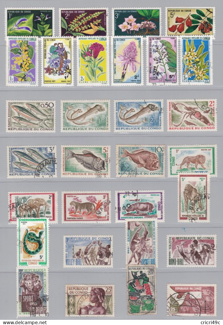 Congo 1 Lot De 30 Timbres Neufs Et Oblitérés - Usados