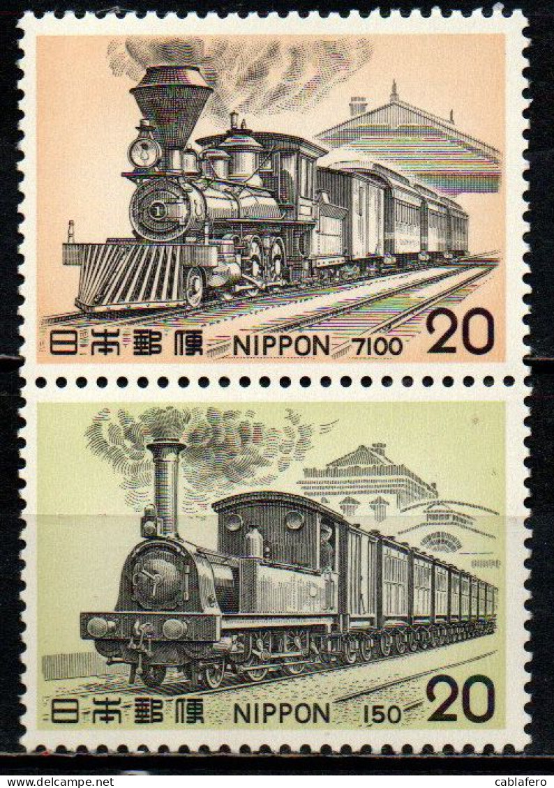 GIAPPONE - 1975 - Steam Locomotives - MNH - Ongebruikt