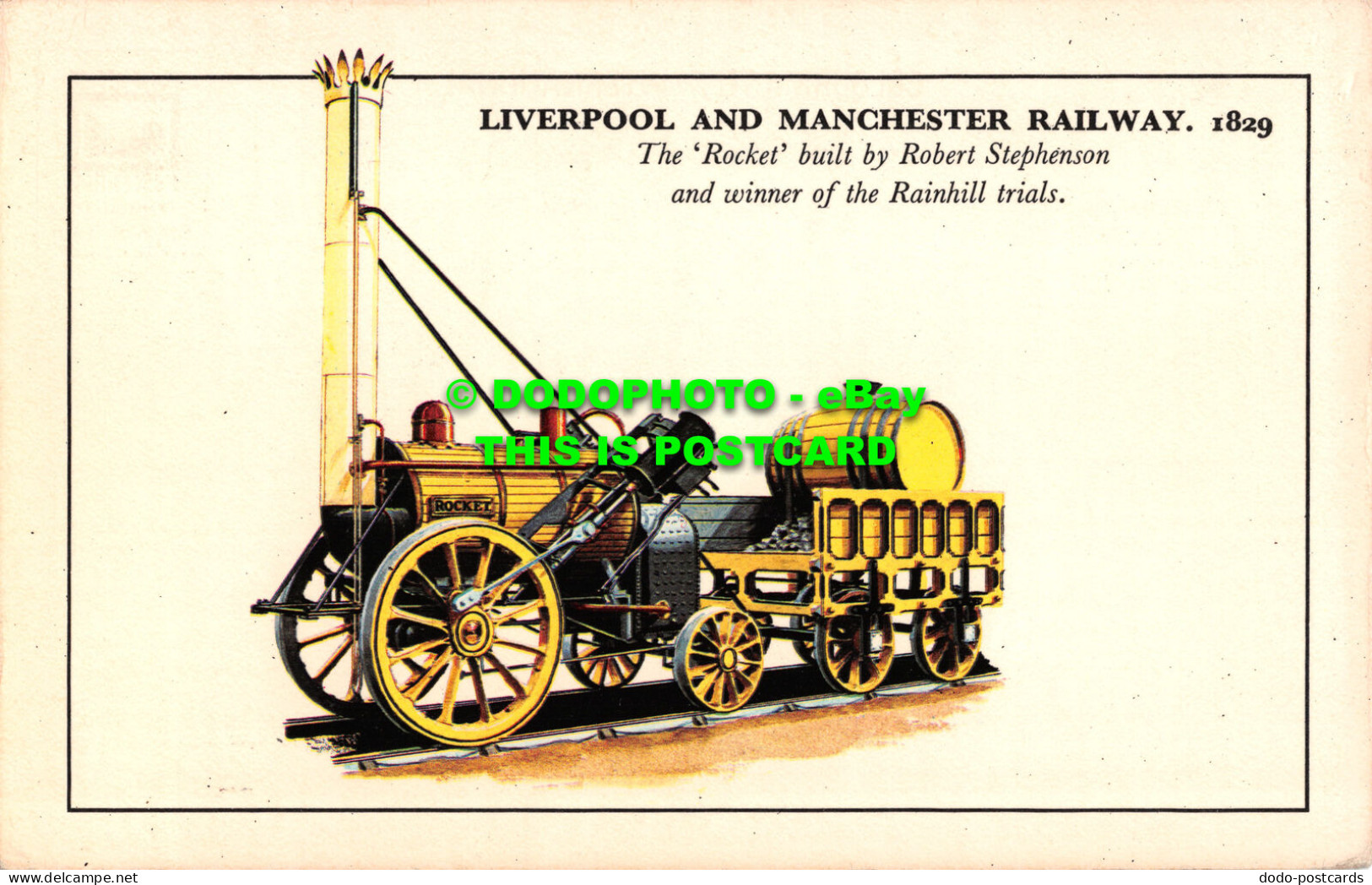 R485673 Liverpool And Manchester Railway. 1829. The Rocket Built By Robert Steph - Monde