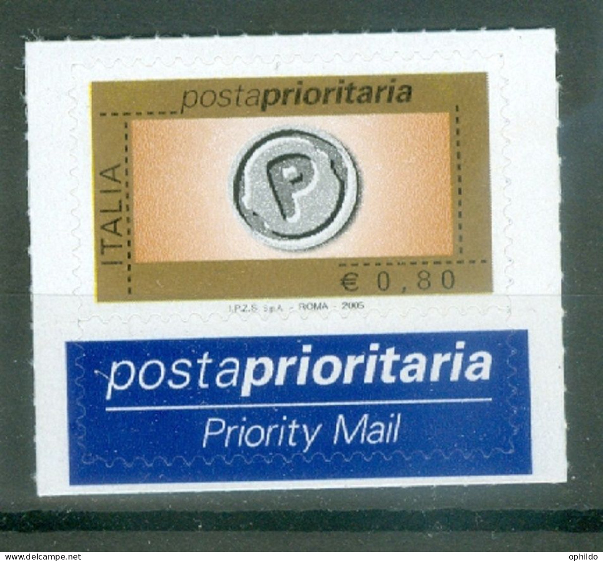 Italie  2005 Poste Prioritaire  0.80 Euro  * *  TB   - 2001-10: Nieuw/plakker